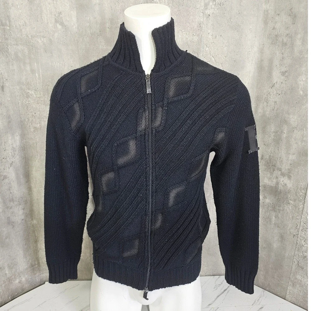 Vintage Gianfranco Ferré‎ Sport Merino Wool Full Zip Sweater Italy M